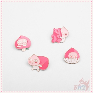 ★ Kobito - Ins Brooches ★ 1Pc Pink Peach Cute Fashion Doodle Enamel Pins Backpack Button Badge Brooch