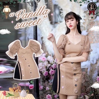 Ginger gigot sleeve mini dress : BLT BRAND : ชุดมินิเดรสแต่งลายจุดสี Ginger