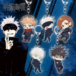 พวงกุญแจคริลิคลายอะนิเมะ Jujutsu Kaisen มหาเวทย์ผนึกมาร Yuji Itadori Fushiguro Keychain