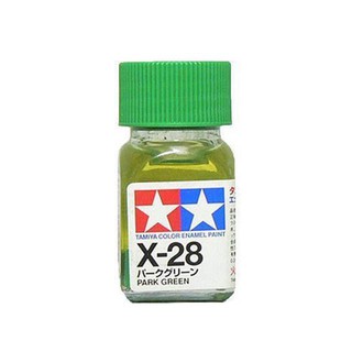 สีสูตรอีนาเมล TAMIYA X-28 Park Green (10 ml)