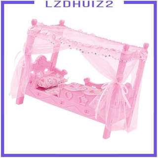 Les Fleurs อุปกรณ์เสริมเตียงนอนสําหรับตุ๊กตา Mellchan Baby สีชมพู