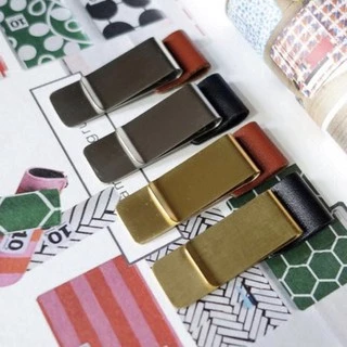 ที่เก็บปากกา เสียบเล่ม Traveler's Notebook ⭐️มีหลายสี TN Leather Metal Clip Pen Holder mimisplan