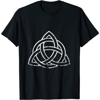 เสื้อยืดวินเทจเสื้อยืด พิมพ์ลาย Triquetra Irish Celtic Trinity Knot Symbol Wiccan Spirtual สําหรับผู้ใหญ่S-4XL