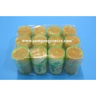 ไม้จิ้มฟัน แพ็คกลาง (1 แพค - 12 กระปุก) Medium pack toothpicks (1 pack - 12 bottles)