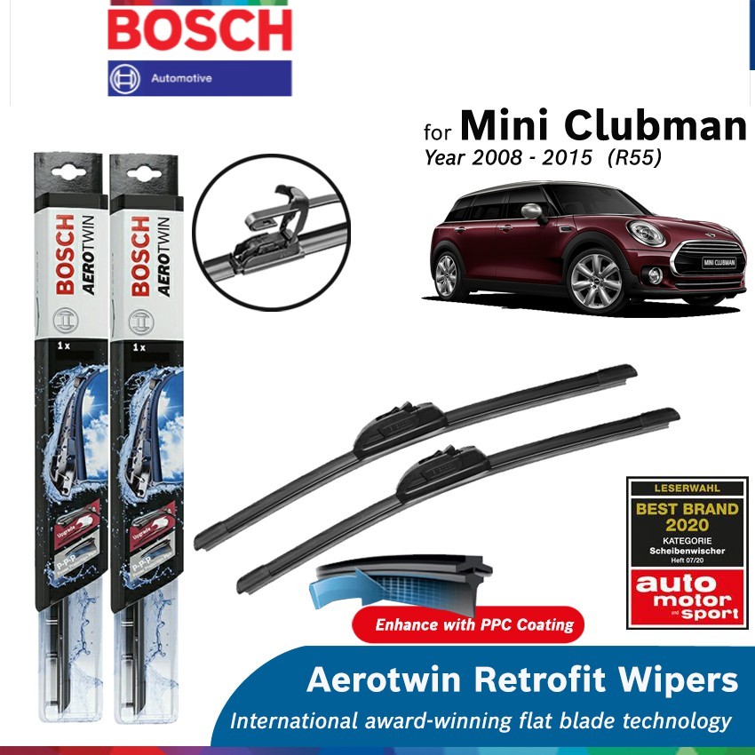 Bosch Aerotwin Retrofit U Hook ชุดปัดน้ําฝนสําหรับ Mini Clubman R55 (19"/18")