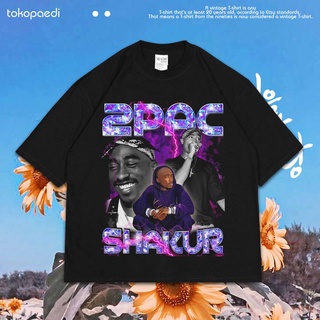 เสื้อยืดผ้าฝ้ายพิมพ์ลายขายดี เสื้อยืด ลาย Tupac SHAKUR OVERSIZE | เสื้อยืด ขนาดใหญ่ | เสื้อผ้า TUPAC SHAKUR ขนาดใหญ่ | T