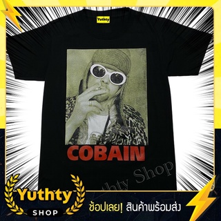 เสื้อวง NIRVANA COBAIN เสื้อยืดแฟชั่นวินเทจ90 ไม่มีตะเข็บข้าง ใส่ได้ทั้งชายและหญิง