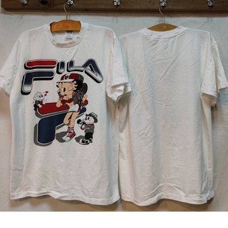 Betty Boop  Vintage  Fila เสื้อวินเทจ เบทตี้บูป มาใหม่ฟอกนุ่มสวยๆ