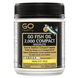 GO Healthy Fish Oil 2000 Compact Odourless 230 เม็ด