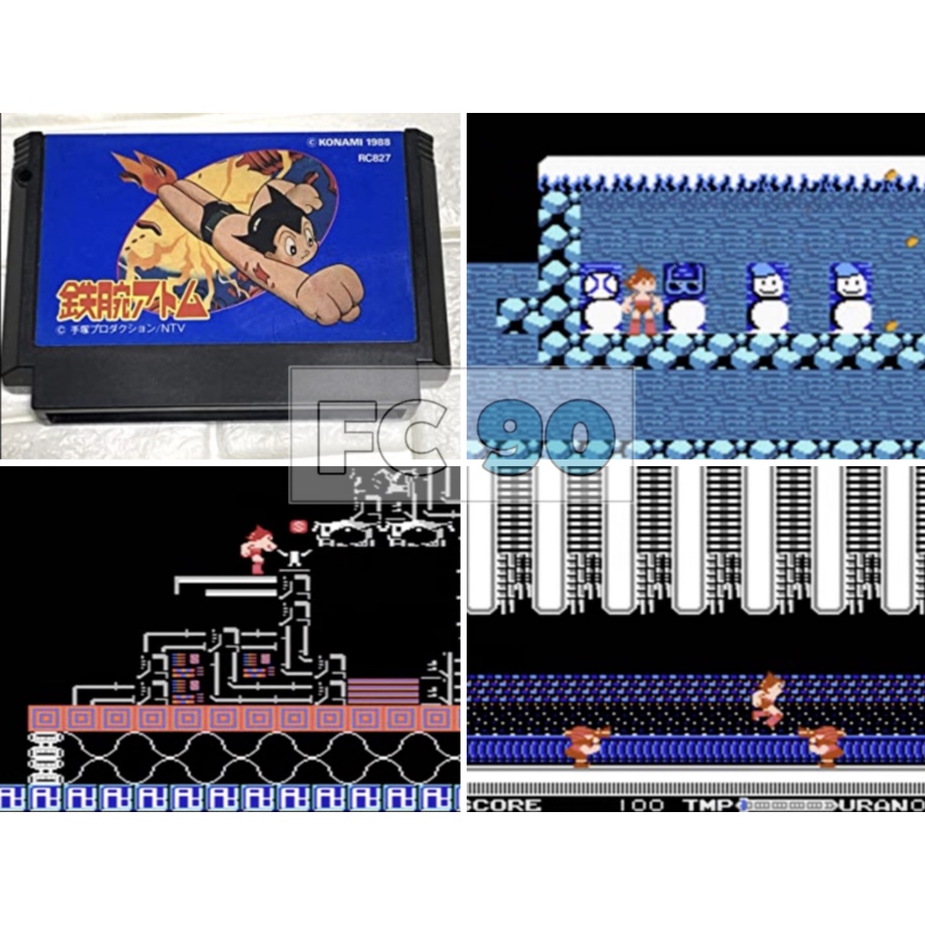 ตลับเกมเจ้าหนูปรมาณู อะตอม Tetsuwan Atom - Astro Boy  Mighty Atom [FC] ตลับแท้ ญี่ปุ่น มือสอง ไม่มีก
