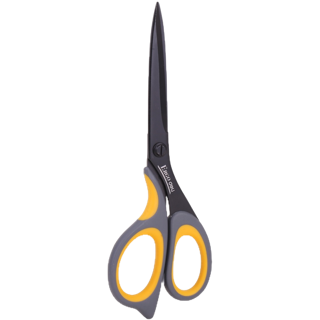 Deli 77757 Soft-touch Scissors กรรไกรสแตนเลส ขนาด 210mm(8 1/4 นิ้ว) กรรไกร กรรไกรดำ กรรไกรอย่างดี อุปกรณ์สำนักงาน DIY