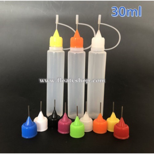 30ml ทรงปากกา ขวดหยด หัวเข็ม สำหรับใส่ของเหลว น้ำยา น้ำมัน