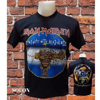 เสื้อวง IRON MAIDEN วงร็อค ไม่มีตะเข็บข้าง คอฟิต ป้ายUS เสื้อวินเทจ เสื้อทัวร์ วงดนตรีร็อคต่างประเทศ