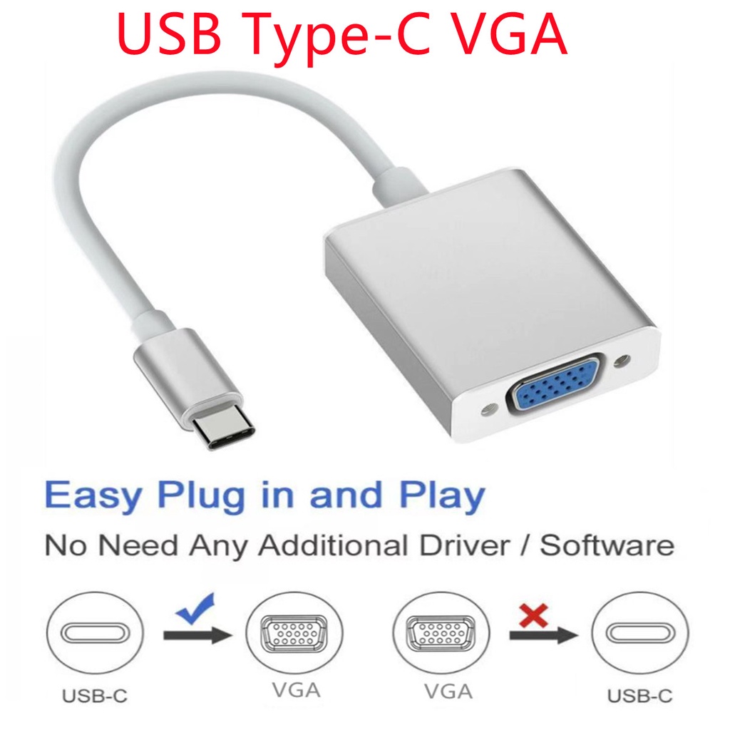 แปลง Type C แปลงเป็น VGA และ HDMI 1080P (สินค้ามี2รุ่นให้เลือกค่ะ)