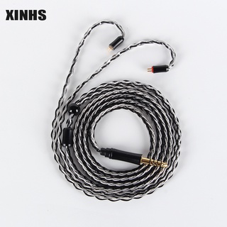 XINHS 8 core 5N Single Crystal Copper Silver Plated Wire Headphone Upgrade Cable HiFi MMCX 0.78mm 2Pin Earphones Upgrade Cable