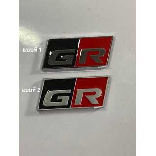 โลโก้* GR งานโลหะ ติด TOYOTA ขนาด 2.5 x 6.2 cm ราคาต่อชิ้น