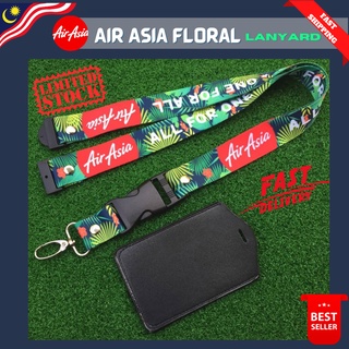 [จัดส่งในวันเดียวกัน] Airasia เชือกเส้นเล็ก ลายดอกไม้ ฟรีที่ใส่บัตรประจําตัว