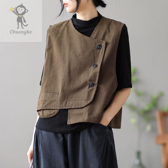 🔥เสื้อไหมพรมแขนสั้น School Style เสื้อกั๊กไหมพรมเกาหลี vest