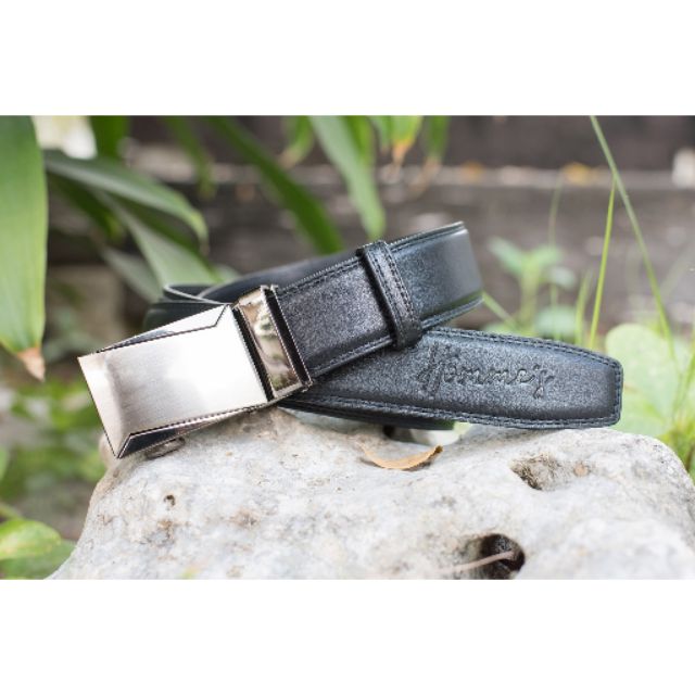 Homme's leather belt - autolock