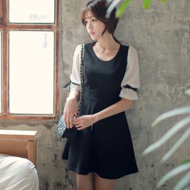 (PO) เดรสแขน 3/4 (ขึ้นไป till XXL)