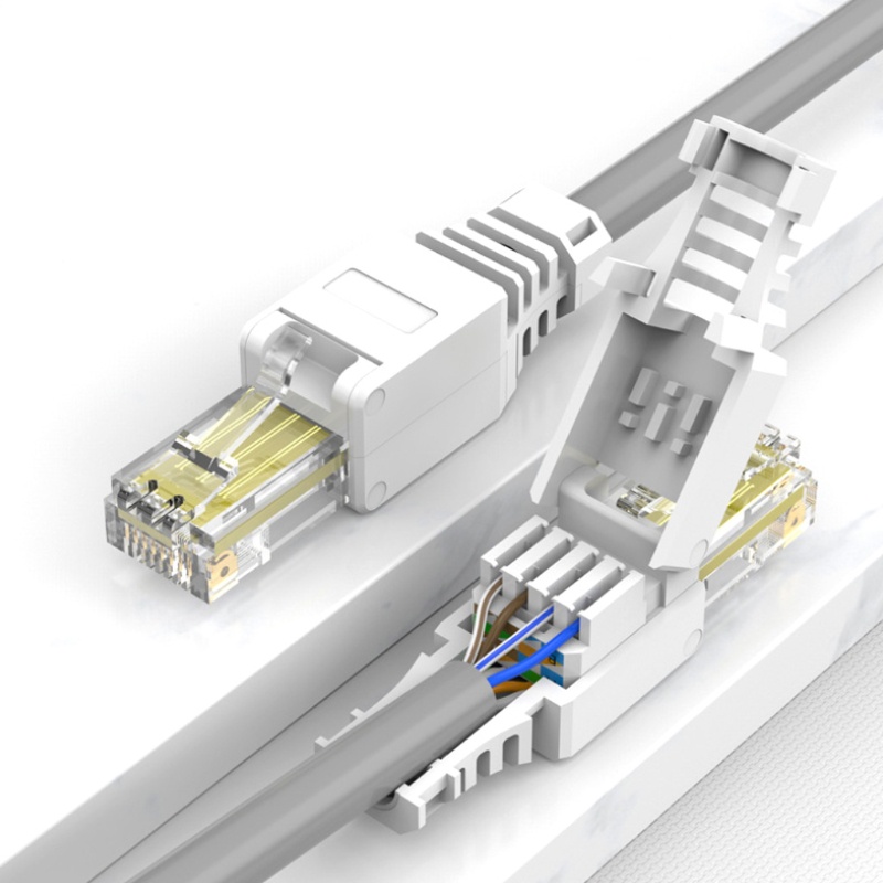 Mojito RJ-45 TOOL-LESS โมดูลาร์ปั๊ก 8 ตําแหน่ง 8 ตัวนํา ไม่มีตัวเชื่อมต่อ CAT6 #8