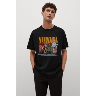 เสื้อยืดผ้าฝ้ายเสื้อยืด พิมพ์ลายวงร็อค Nirvana kurt Edition T สไตล์พังก์ร็อค สําหรับผู้ชายL XL  XXL 3XL