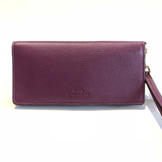 กปต. Coach Pebbled Leather Slim Envelope คลัทซ์คล้องมือ