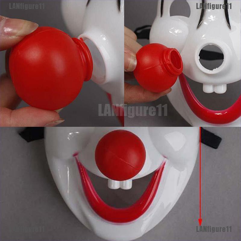 LANF Halloween Funny Fancy Dress Party Mask Red Nose Clown Masquerade ...