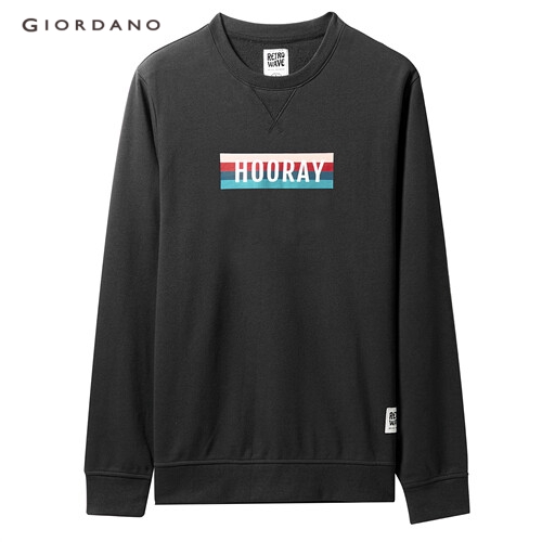 GIORDANO MEN Graphic crewneck sweatshirt 13099701