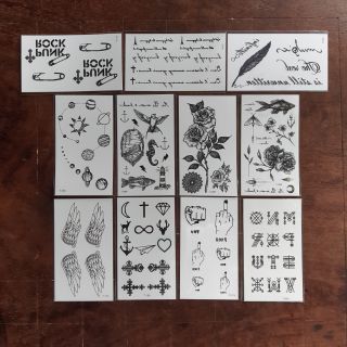 Tattoo Sticker 100 ลาย Set D