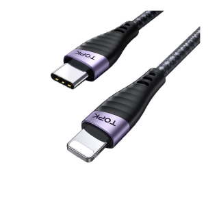 Topk Ap15 สาย USB Type-C To Lightning เชื่อมต่อข้อมูล สําหรับ iPhone 12 Mini Pro Max 8 Pd 18W 20W Macbook Pro