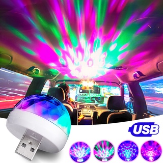 โคมไฟ Led USB DJ RGB ขนาดเล็ก หลากสีสัน สําหรับตกแต่งภายในรถยนต์ ปาร์ตี้ วันหยุด บรรยากาศ