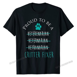 เสื้อยืดผ้าฝ้าย พิมพ์ลาย Proud Critter Fixer Vet Tech สุดฮา เหมาะกับของขวัญ สําหรับผู้ชายS-5XL