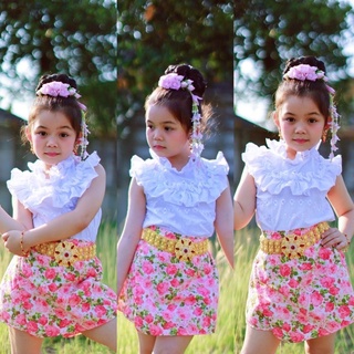 ชุดสงกรานต์เด็ก ชุดเด็กผู้หญิง ชุดไทยเด็กผู้หญิง ชุดเล่นน้ำเด็ก
