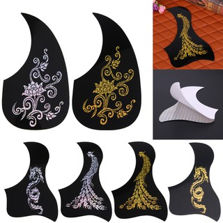 อุปกรณ์เสริม pickguard พิมพ์ลายฟินิกส์ มังกร สำหรับกีต้าร์ อะคูสติก สีทอง