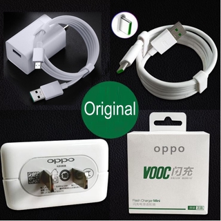 【 Warranty 12 months 】Original OPPO A5 A9 2020 F11 F9 F7 F5 F3 A37 A5S A3S F1S VOOC Fast Charger + USB Cable 5A Original Super Flash Micro Android 5Gen adapter