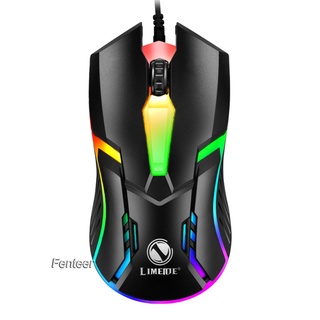 [Fenteer] เมาส์เล่นเกม E-Sports Usb Rgb Led 2400 Dpi แบบมีสาย Usb