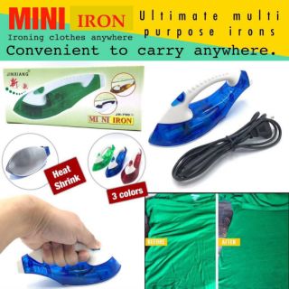 Mini Iron anywhere เตารีดพกพาแบบเสียบปลั๊ก ขนาดกลาง ฐานรีดสแตนเลส