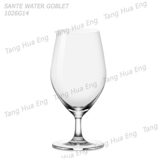 ( 6 ใบ ) Ocean glass แก้ว SANTE WATER GOBLET, 405 มล. #1026G14 ยี่ห้อโอเชี่ยน (กล่อง6ใบ)