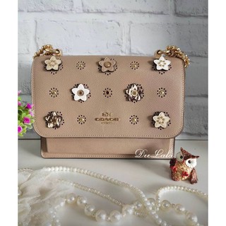 New Coach รุ่น KLARE CROSSBODY WITH DAISY APPLIQUE (COACH 91143) IM/TAUPE MULTI