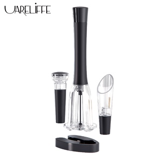 Uareliffe 4In1 ชุดที่เปิดขวดไวน์ แบบแมนนวล พร้อมจุกปิดไวน์ ขวดเหล้า ที่รินฟอยล์ ที่ตัดแชมเปญ ที่เปิดขวดไวน์