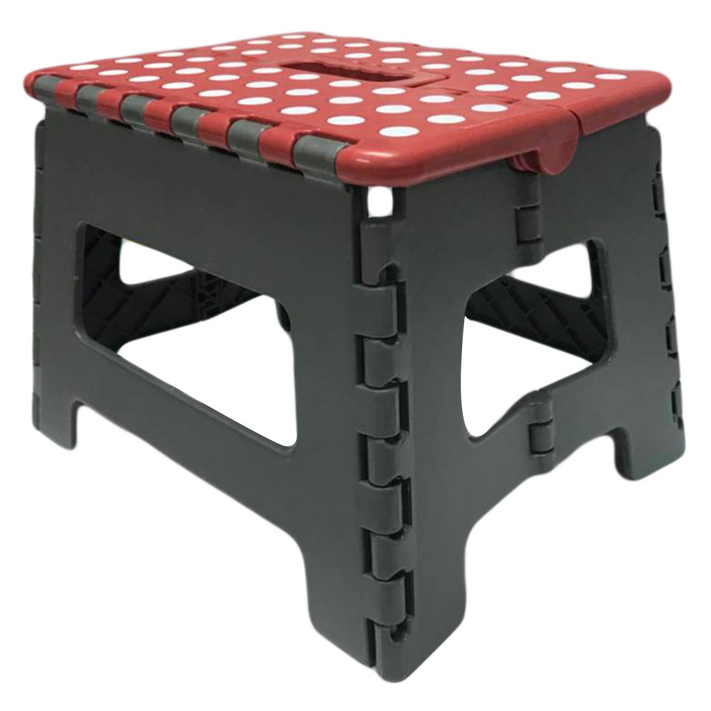 เก้าอี้พับ UNO-S พลาสติก สีแดง/เทา