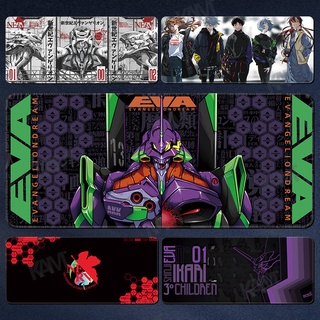 Kam Evangelion EVA แผ่นรองเมาส์สำหรับเล่นเกมขนาดใหญ่พิเศษ 800 มม. x 300 มม. แผ่นรองเมาส์คอมพิวเตอร์กันน้ำการพิมพ์ HD แป้นพิมพ์สำนักงานแผ่นรองเมาส์ตกแต่งห้องแล็ปท็อป PC