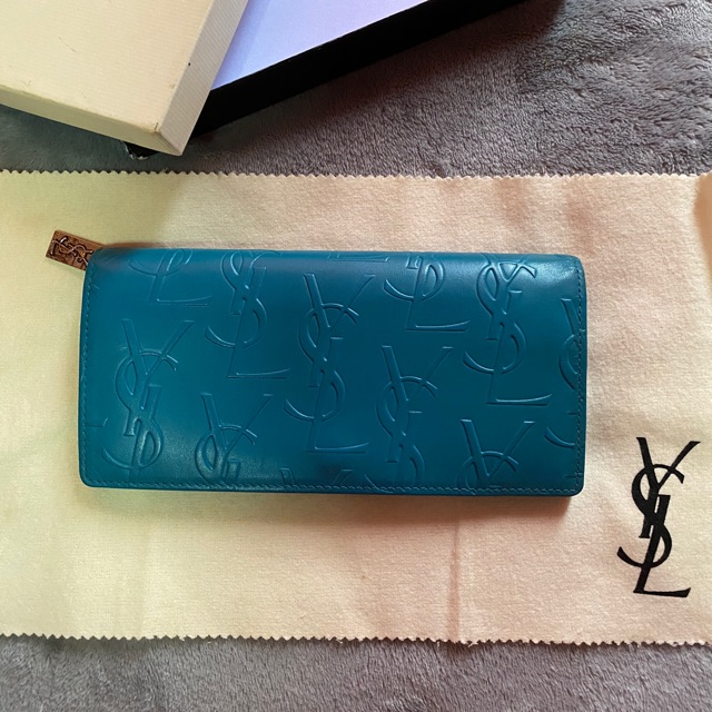 กระเป๋า สตางค์ YSL wallet Yves Saint Laurent อีฟส์ แซงต์ โลรองต์ ของแท้ มือสอง