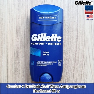 Gillette® ยิลเลตต์ ระงับกลิ่นกาย สำหรับผู้ชาย Comfort + Dri-Tech Cool Wave Antiperspirant Deodorant 96 g