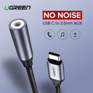 Ugreen Type C 3.5 Jack Earphone Cable AUX Headphones Adapter (30632,70506,80723,70858)(ไม่รองรับapple)