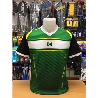 เสื้อฟุตบอลพิมพ์ลาย ยี่ห้อ Warrix วอริกซ์ สีเขียว