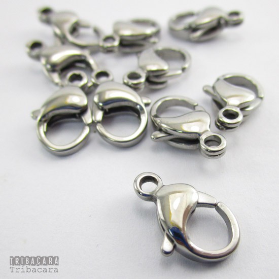 S25 (5ตัว) ก้ามปู #13 ตะขอก้ามปู สแตนเลสแท้ อะไหล่  สำหรับ สร้อย เครื่องประดับ ต่อสร้อย ห้อยพระ