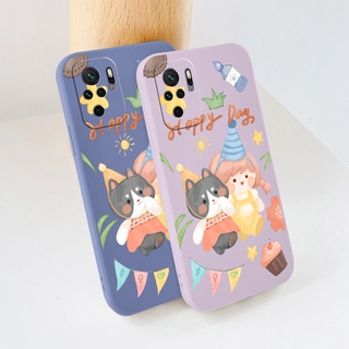 เคสเจ้าหญิงลูกแมวมือถือ ซิลิกาเจลเหลว Phone Case For Xiaomi Redmi Note 10 Pro Max 10s 4G 5G 10Pro 10ProMax  กันกระแทก การป้องกันเลนส์กล้อง ปกหลังแบบอ่อน