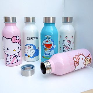 กระบอกน้ำสแตนเลส กระติกน้ำ ลายการ์ตูน คิตตี้ Hello Kitty โดราเอม่อน Doraemon